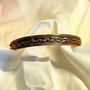 TIBETAN HANDCRAFTED COPPER BRAIDED ROPE HEALING BRACELET - 7 inches